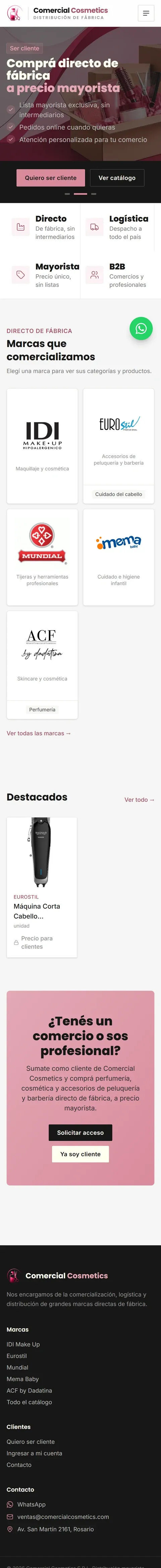 Comercial Cosmetics en celular