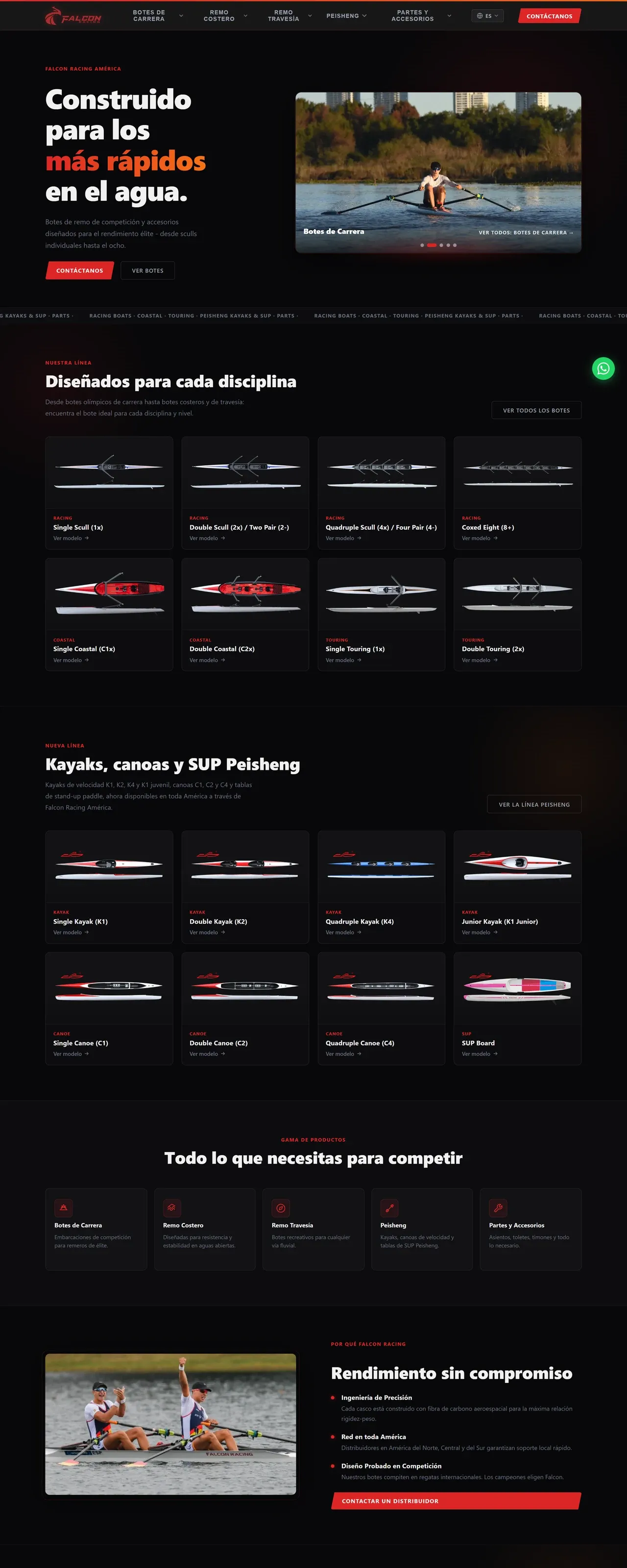 Falcon Racing América en computadora